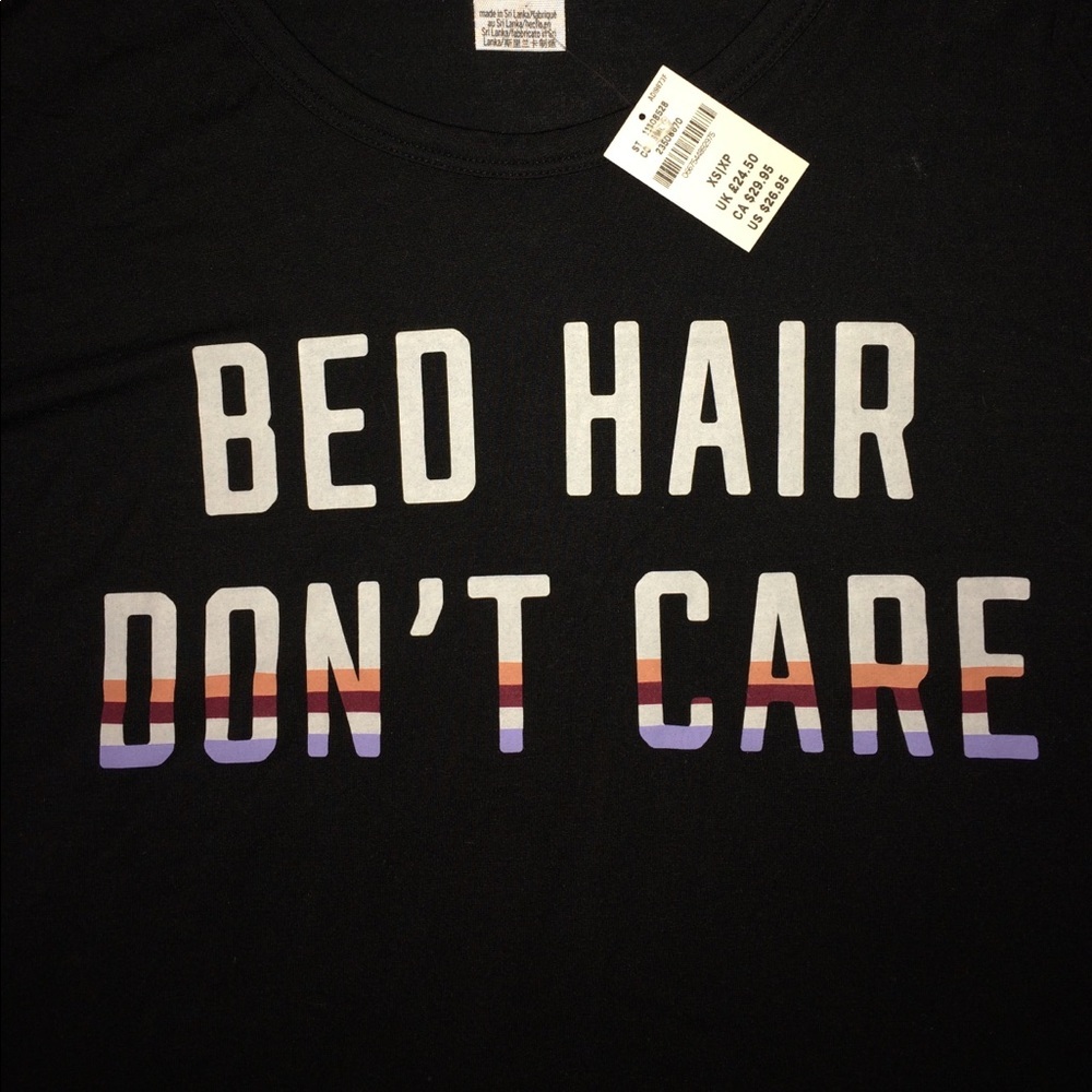"BED HAIR DONT CARE" TEE - Picture 2 of 4
